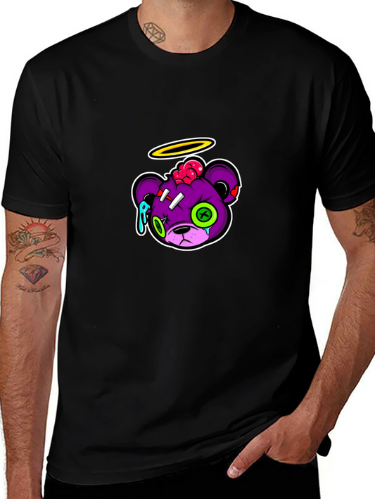 Edgy Graphic Print Black T-Shirt