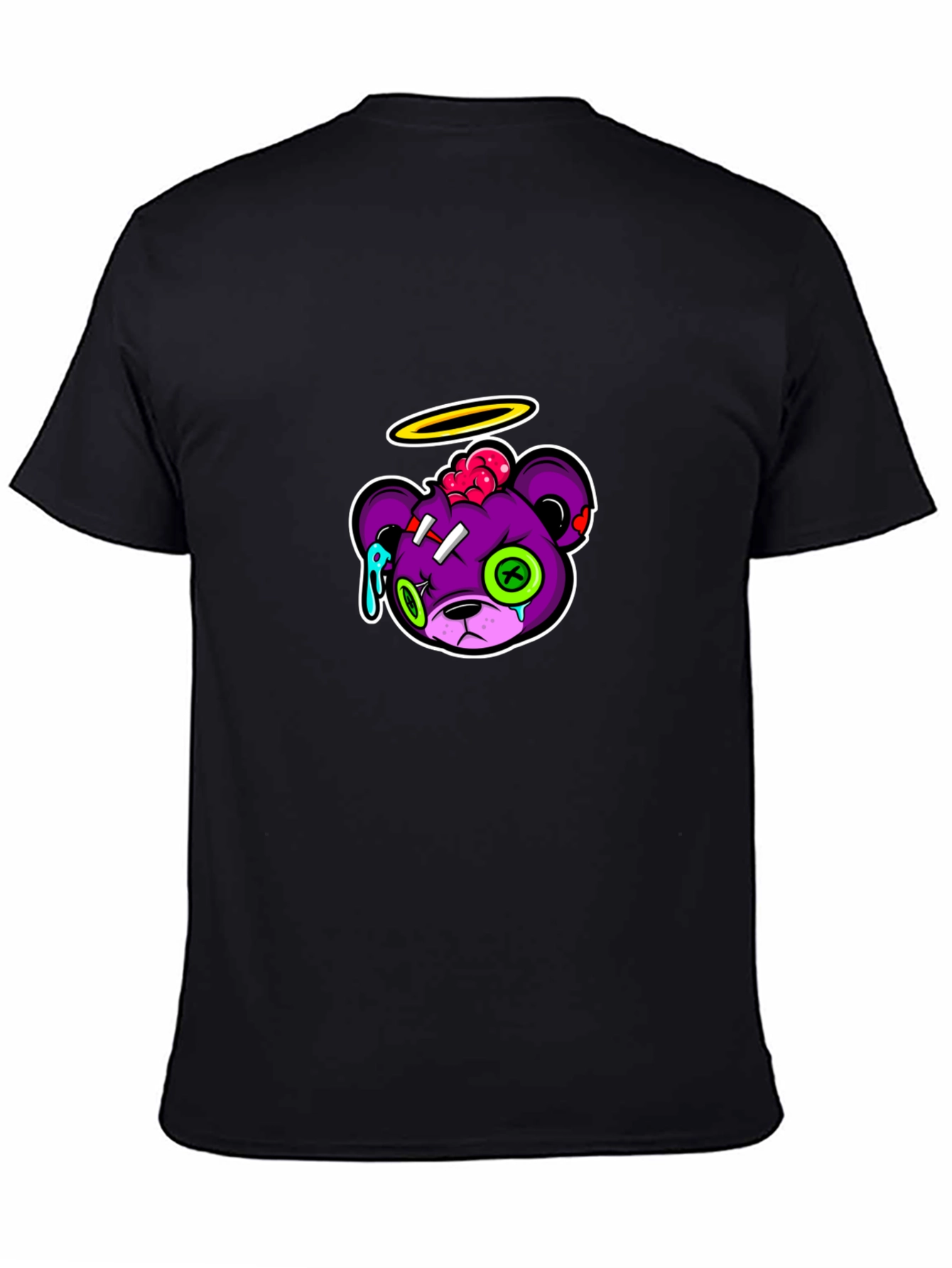 Edgy Graphic Print Black T-Shirt