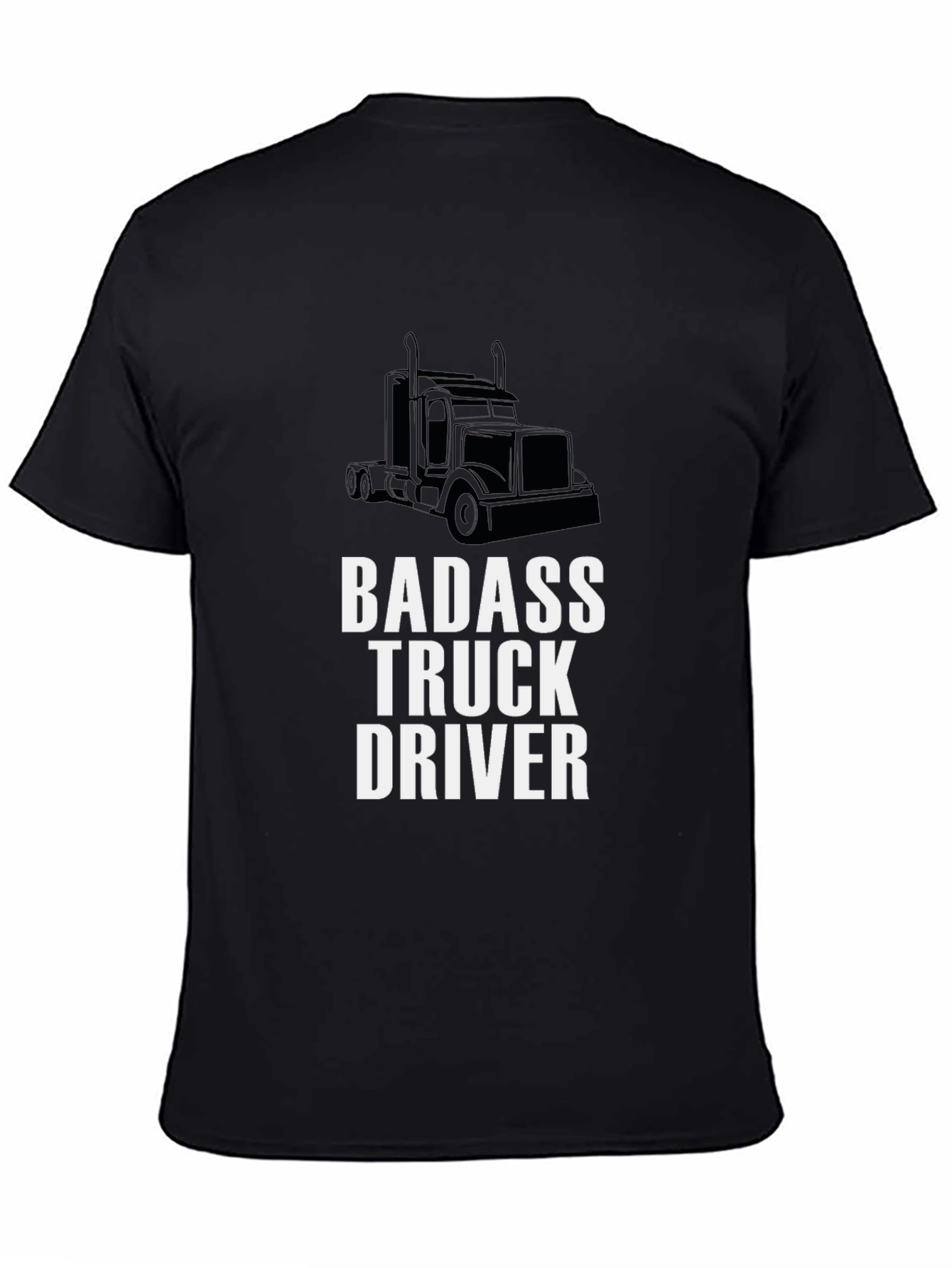 Badass Truck Driver Graphic Tee - Black