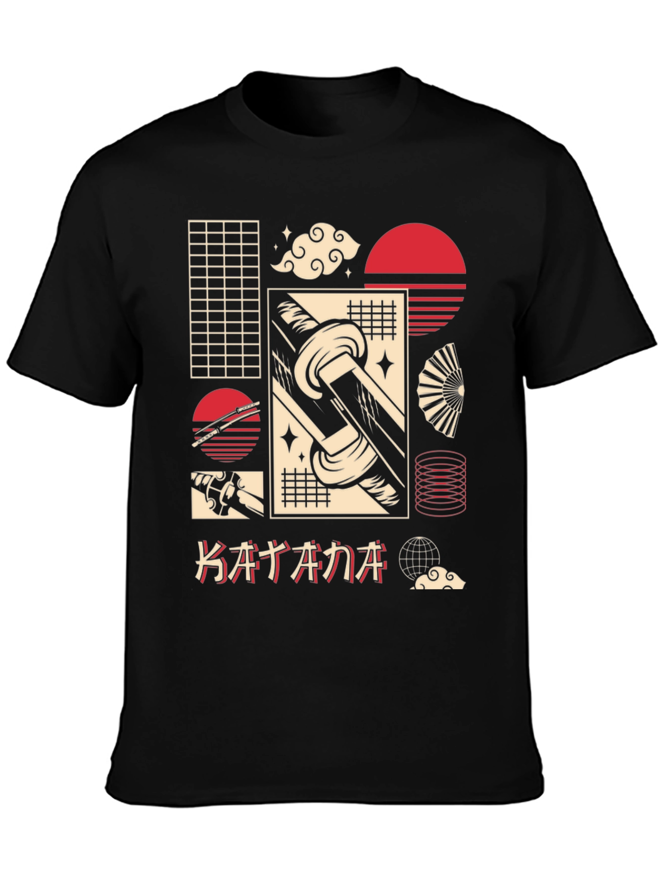 Katana Graphic Tee - Japanese Aesthetic