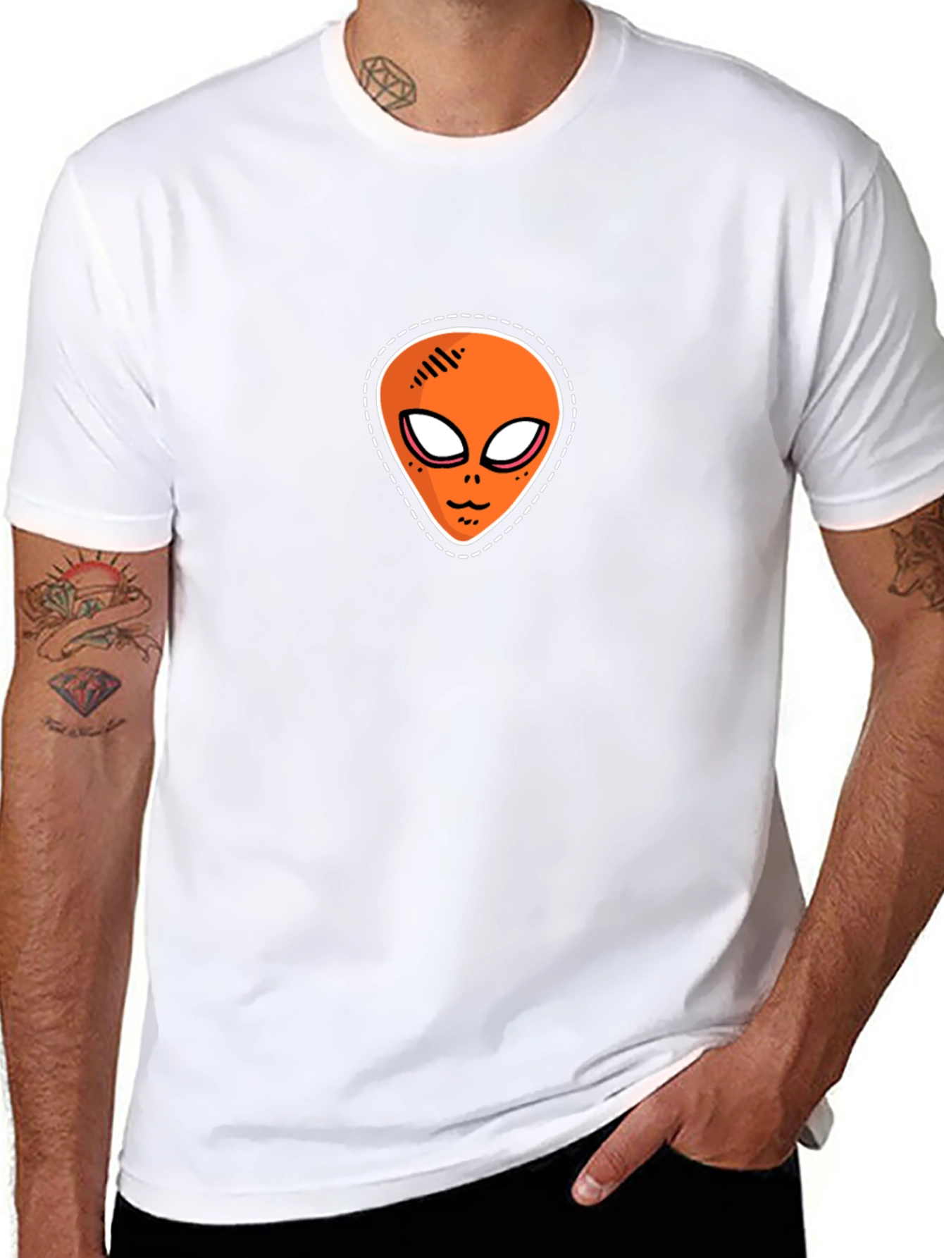 Alien Patch Graphic Tee - Black