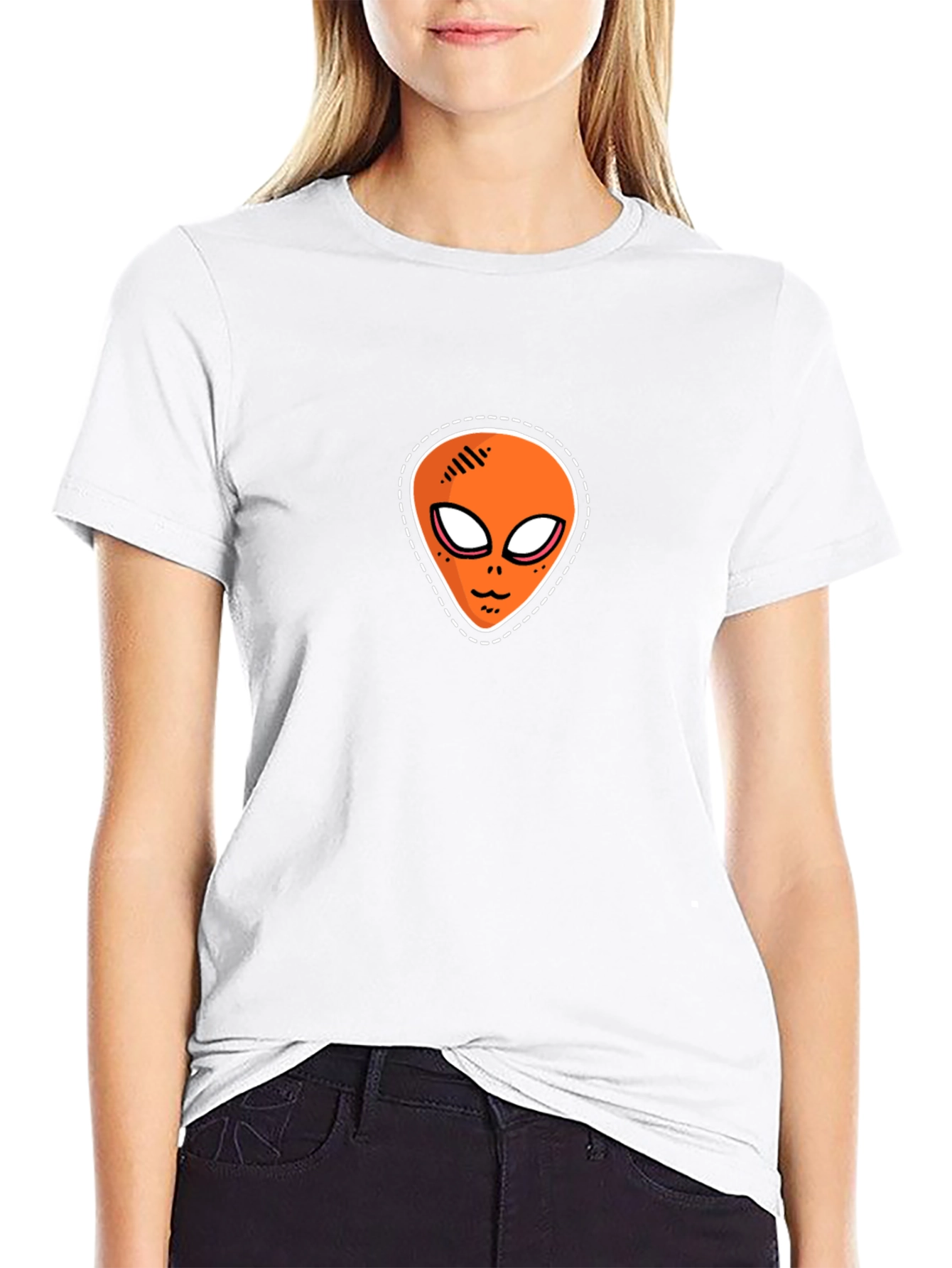 Alien Patch Graphic Tee - Black