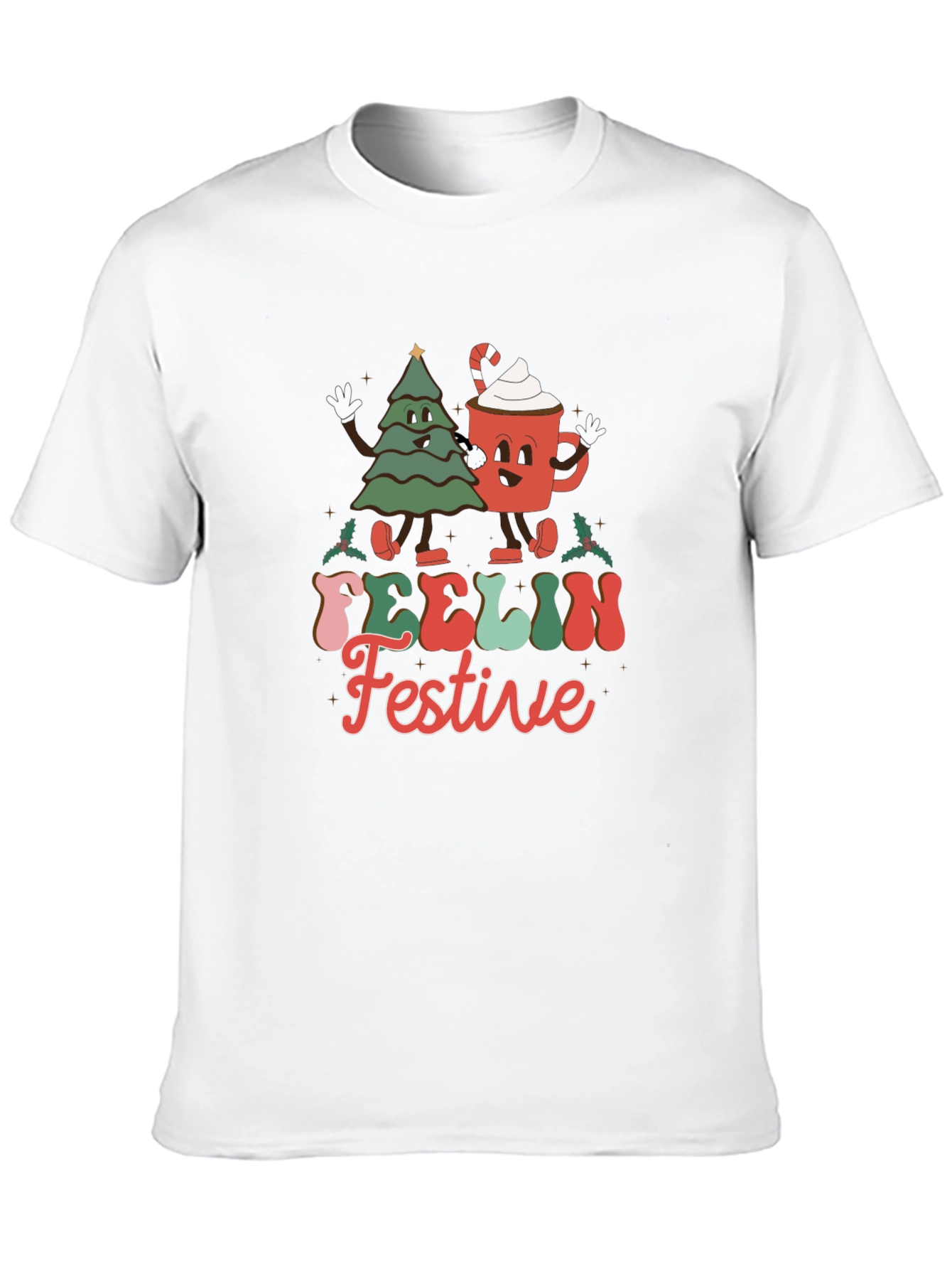 Festive Character Graphic T-Shirt