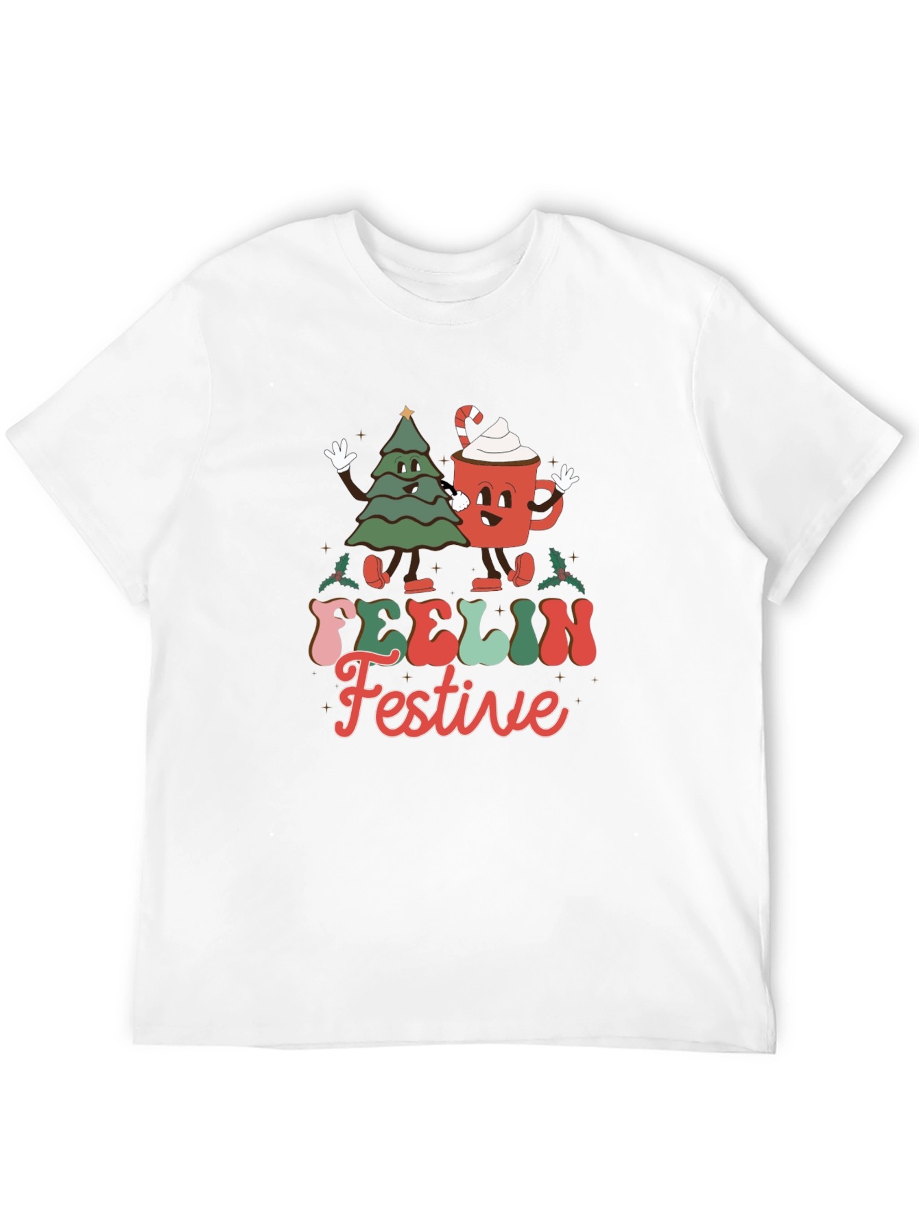Festive Character Graphic T-Shirt