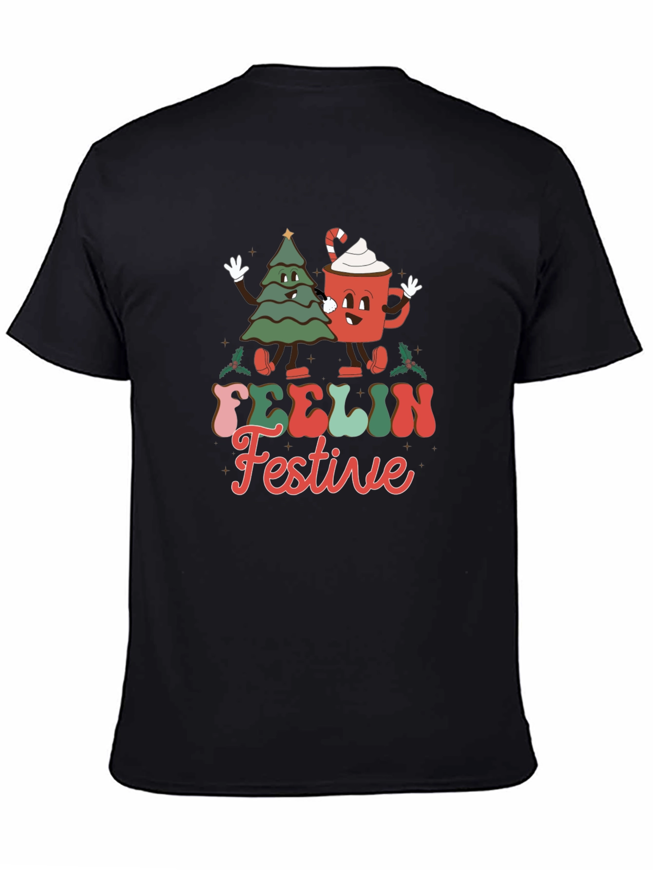 Festive Character Graphic T-Shirt