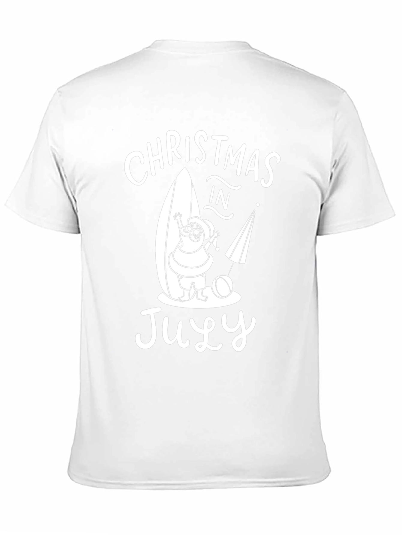 Christmas in July T-Shirt Santa Surf