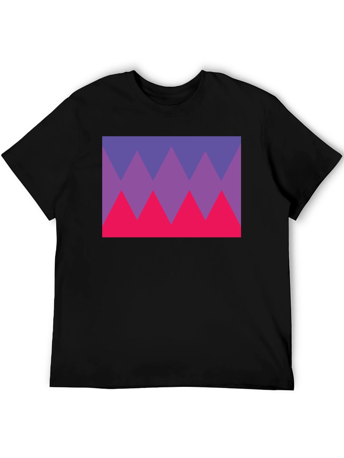 Geometric Triangle Tee - Bold Graphic Print T-Shirt