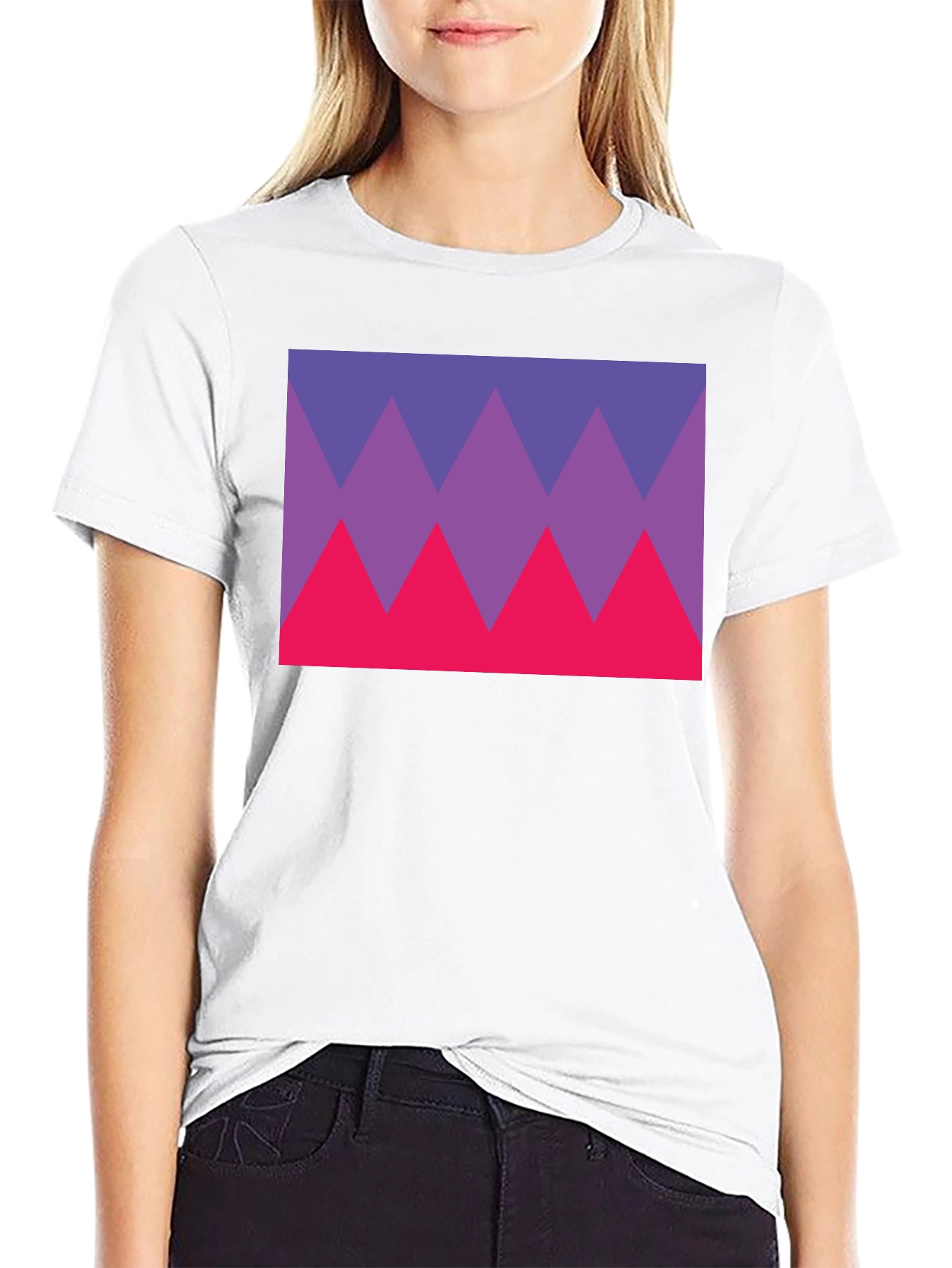Geometric Triangle Tee - Bold Graphic Print T-Shirt