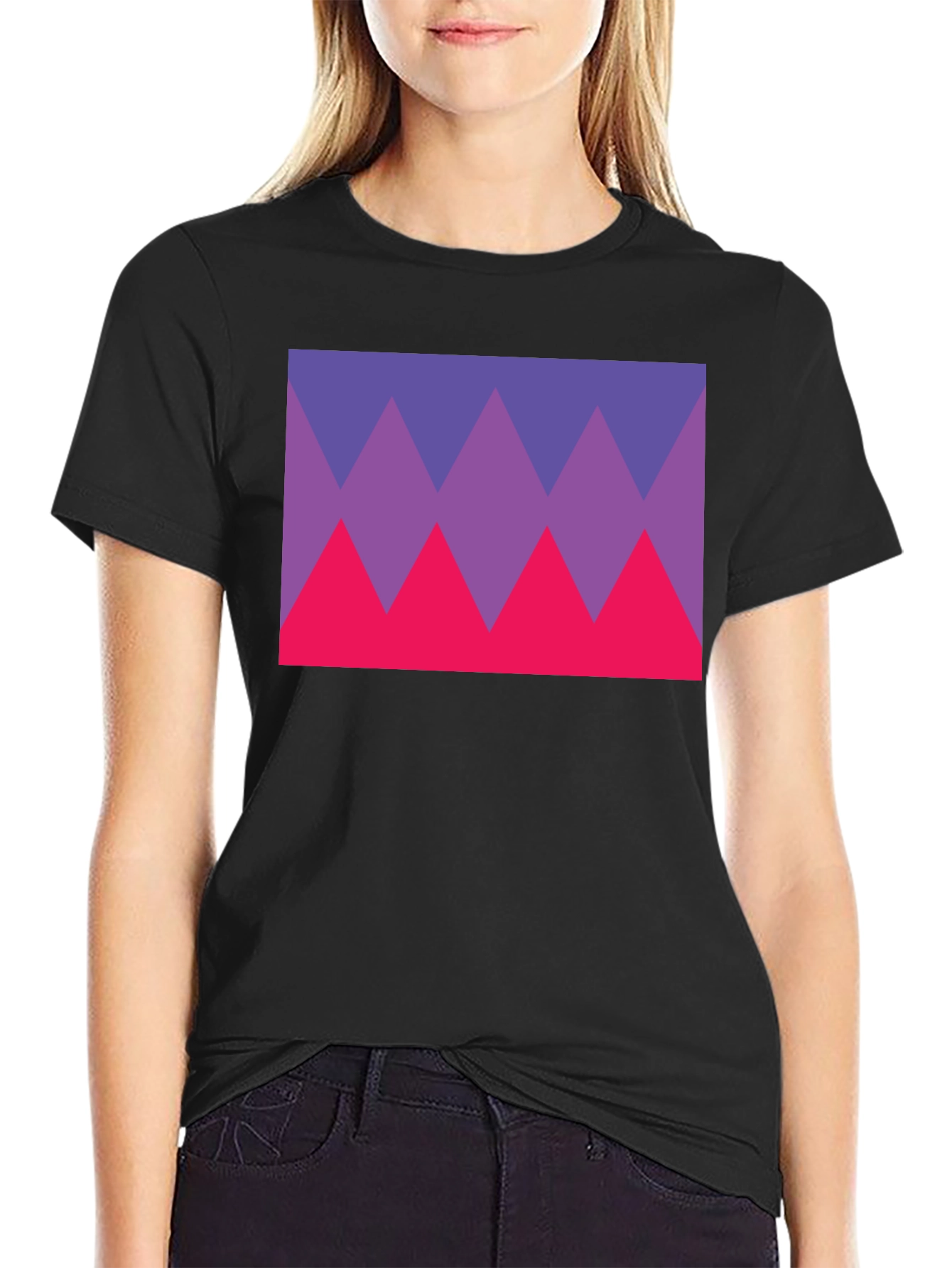 Geometric Triangle Tee - Bold Graphic Print T-Shirt