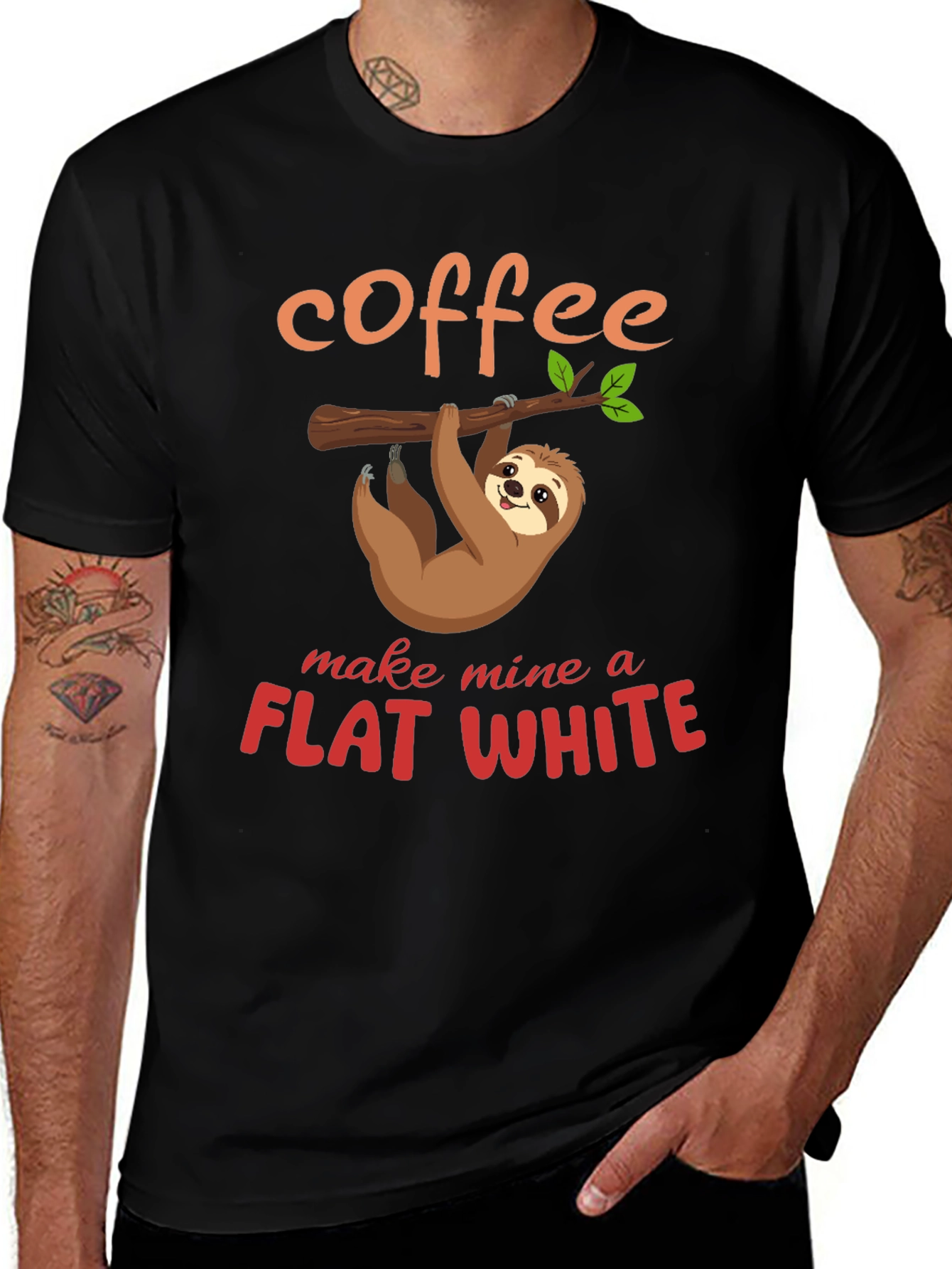 Sloth Coffee Flat White T-Shirt