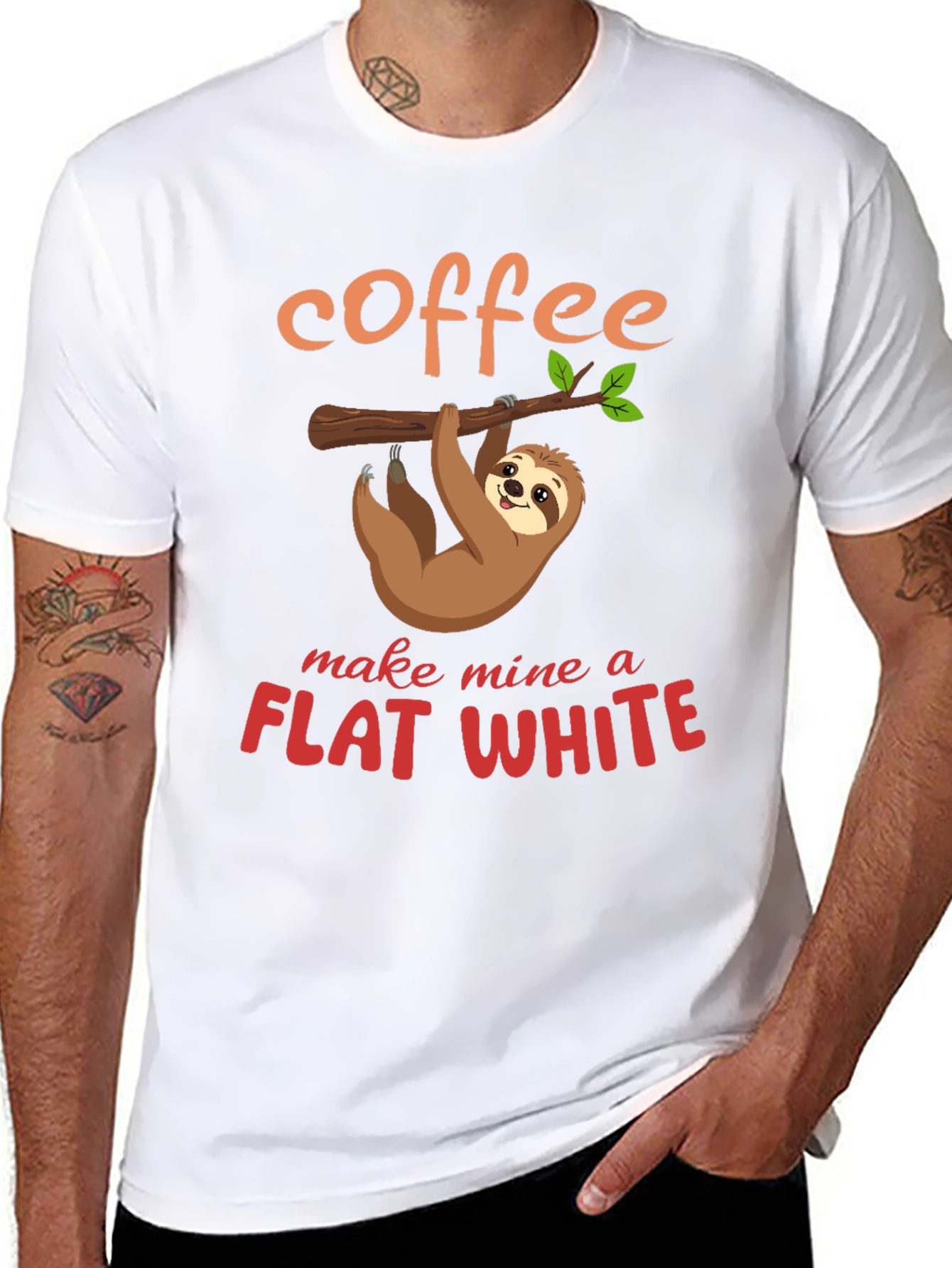 Sloth Coffee Flat White T-Shirt