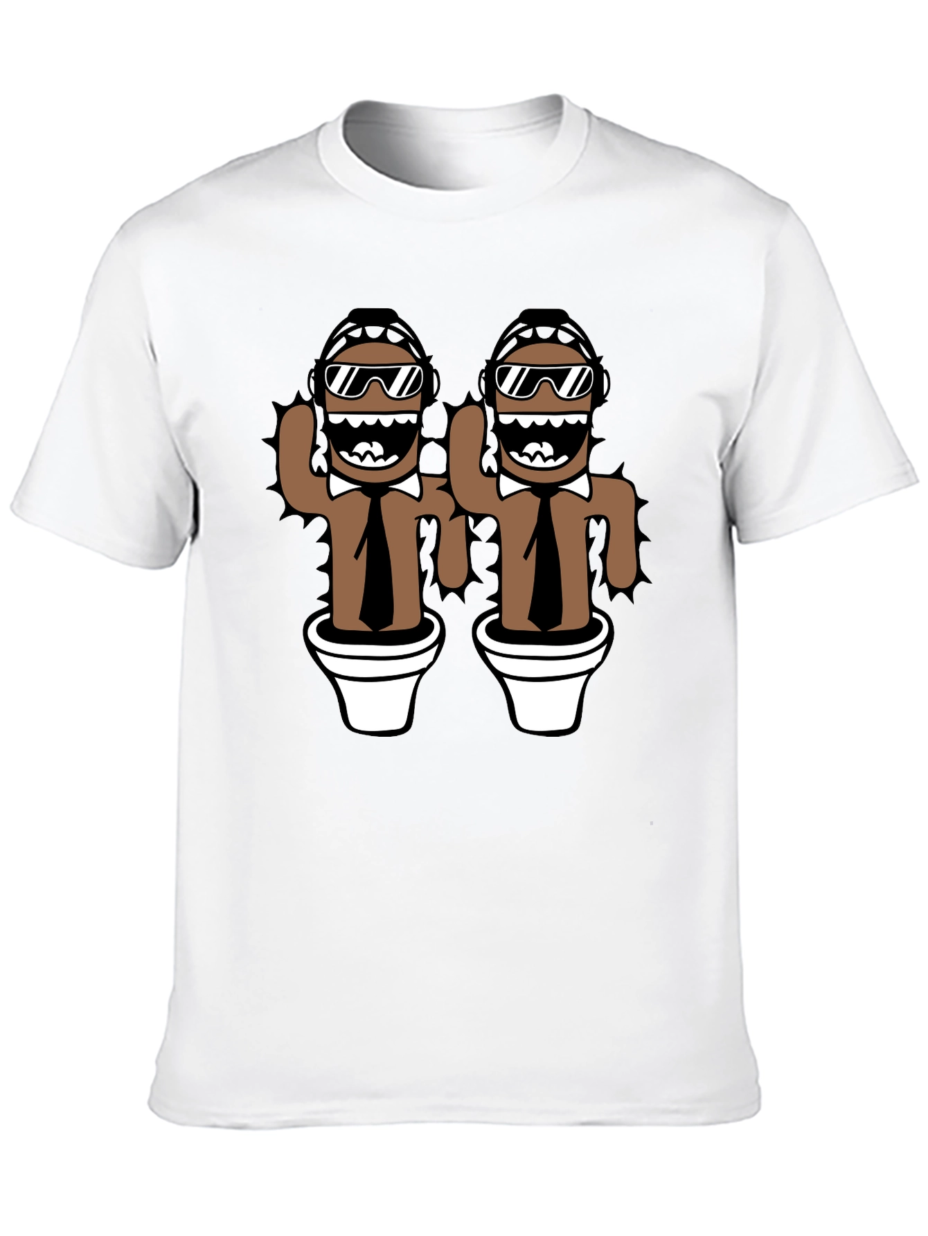 Novelty Cactus Mens Black Graphic Tee