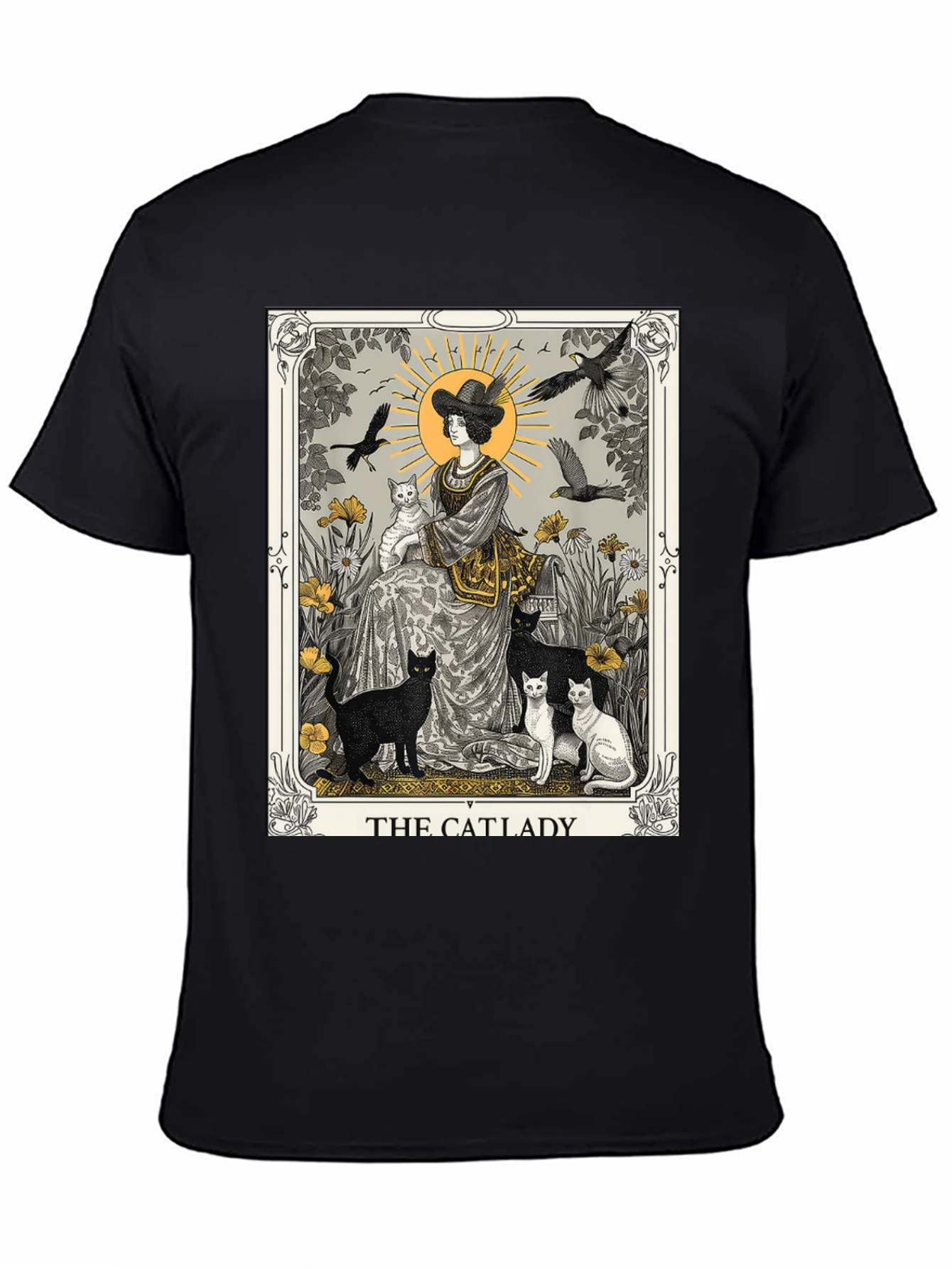 The Catlady Tarot Card T-Shirt - Unisex Graphic Tee