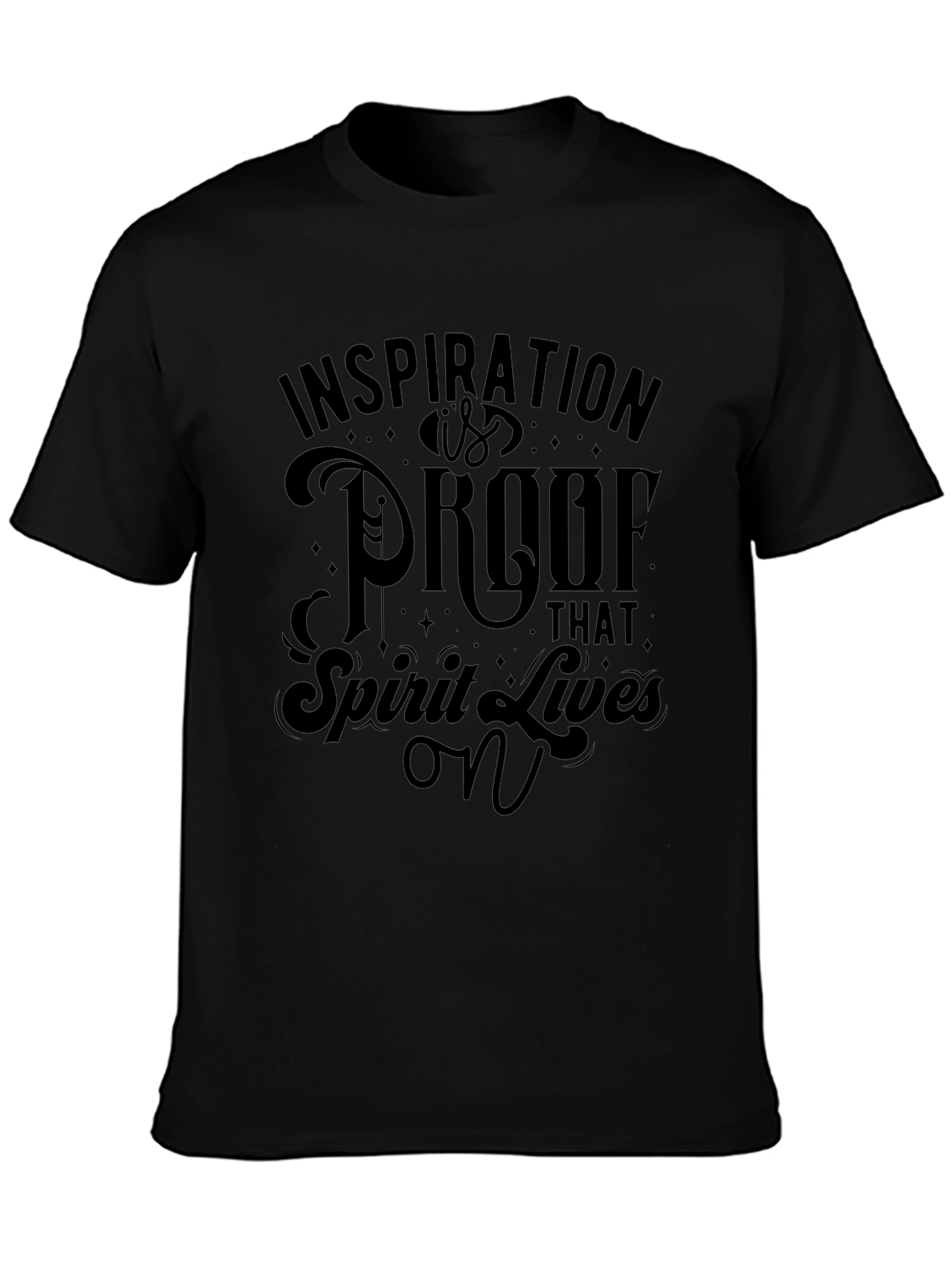 Inspiration is Proof Graphic Tee - Black Unisex