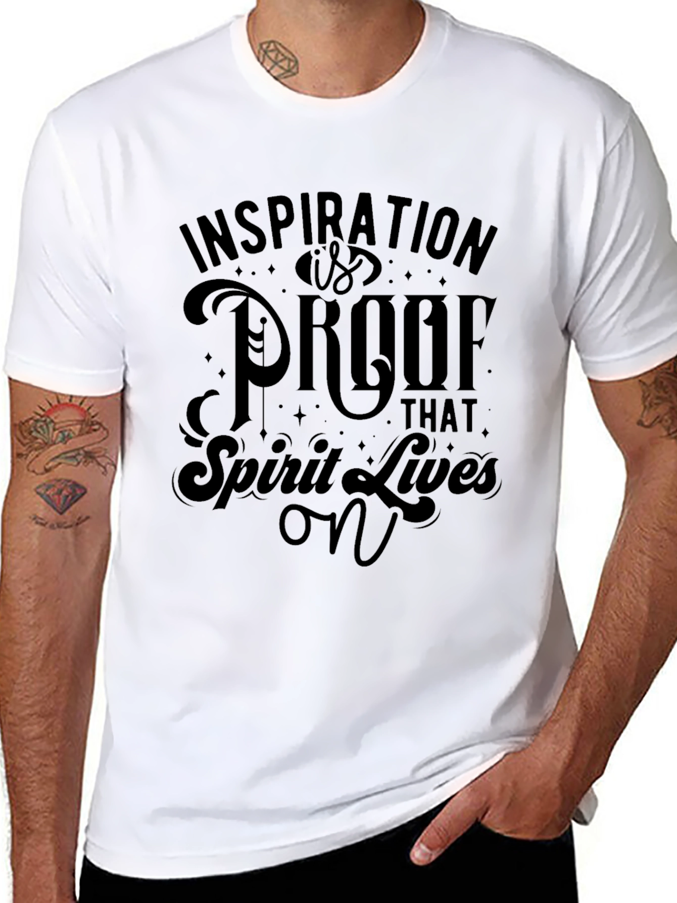 Inspiration is Proof Graphic Tee - Black Unisex