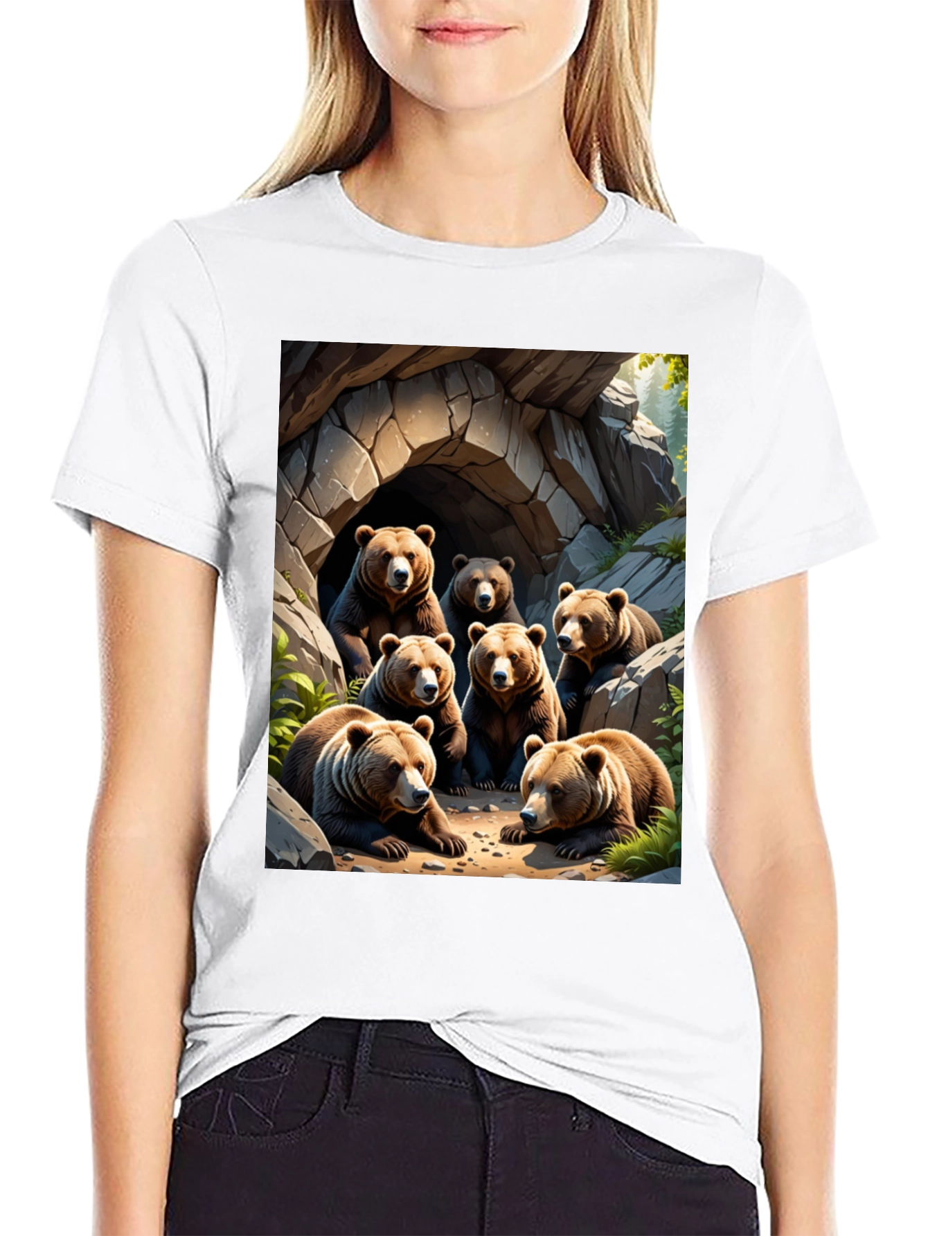 Bear Cave T-Shirt - Wildlife Graphic Tee