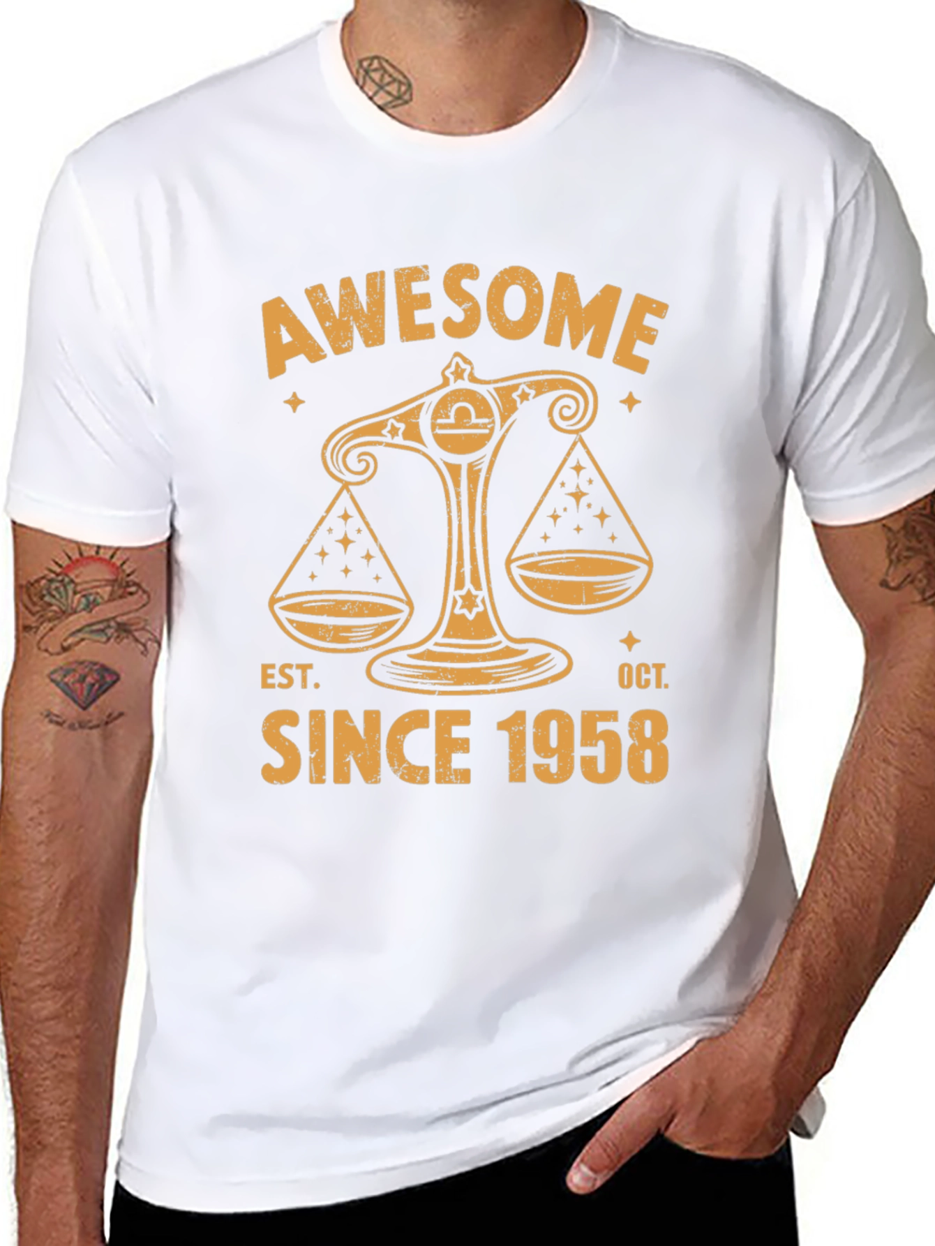 Awesome Since 1958 Libra Zodiac T-Shirt
