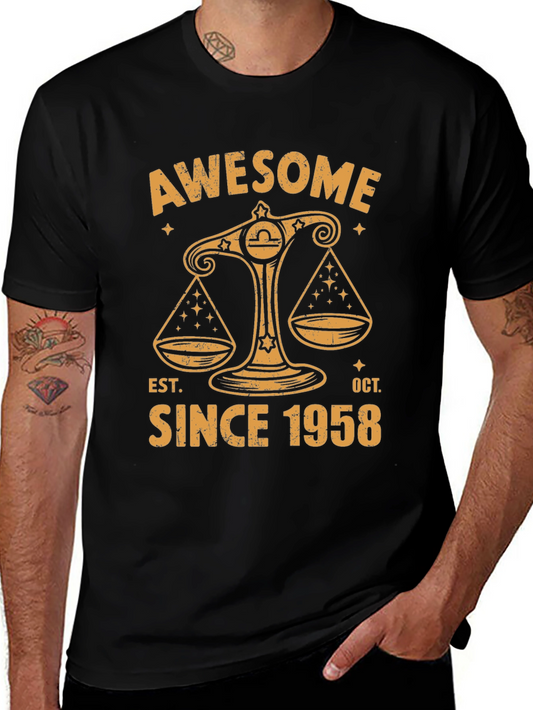 Awesome Since 1958 Libra Zodiac T-Shirt