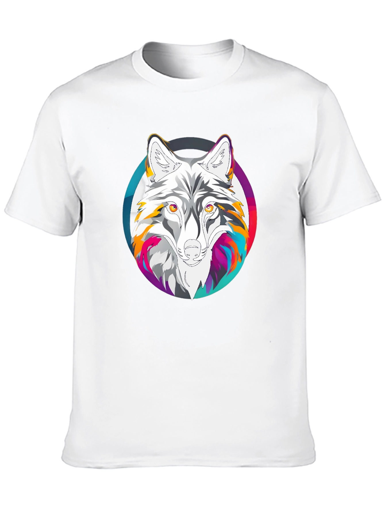 Wolf Graphic Print Black T-Shirt