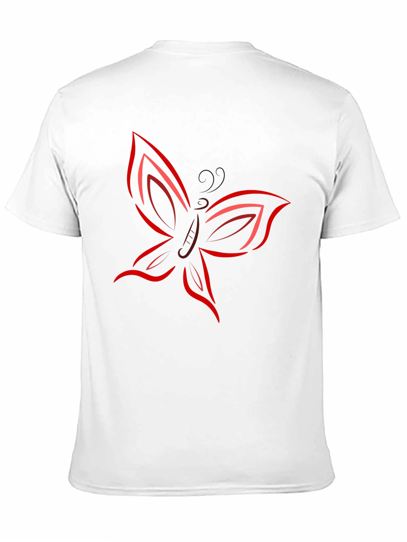 Butterfly Graphic T-Shirt - Bold Red Design