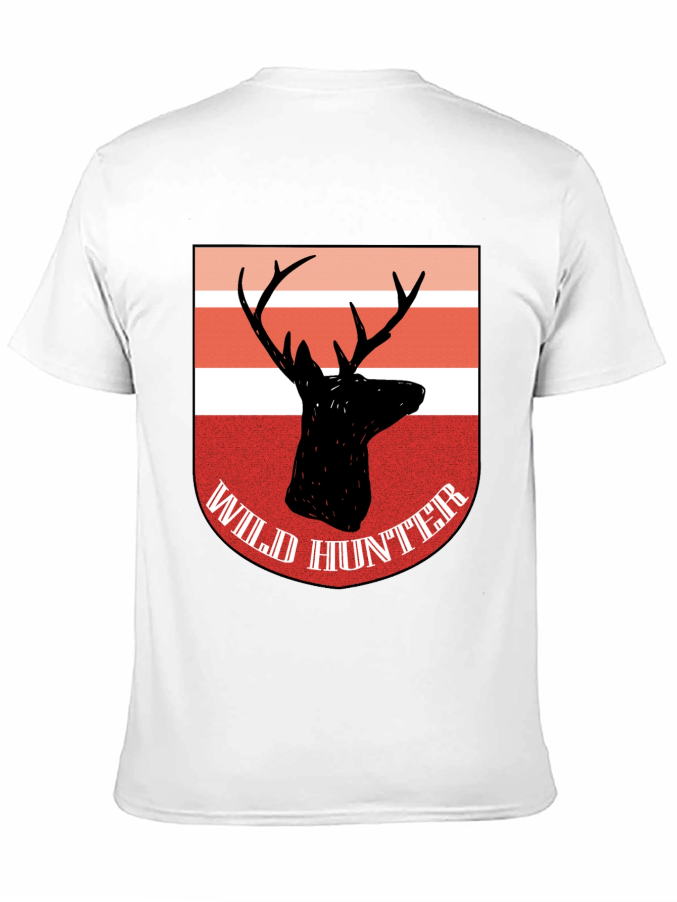 Wild Hunter Deer Graphic Tee - Classic Black Cotton