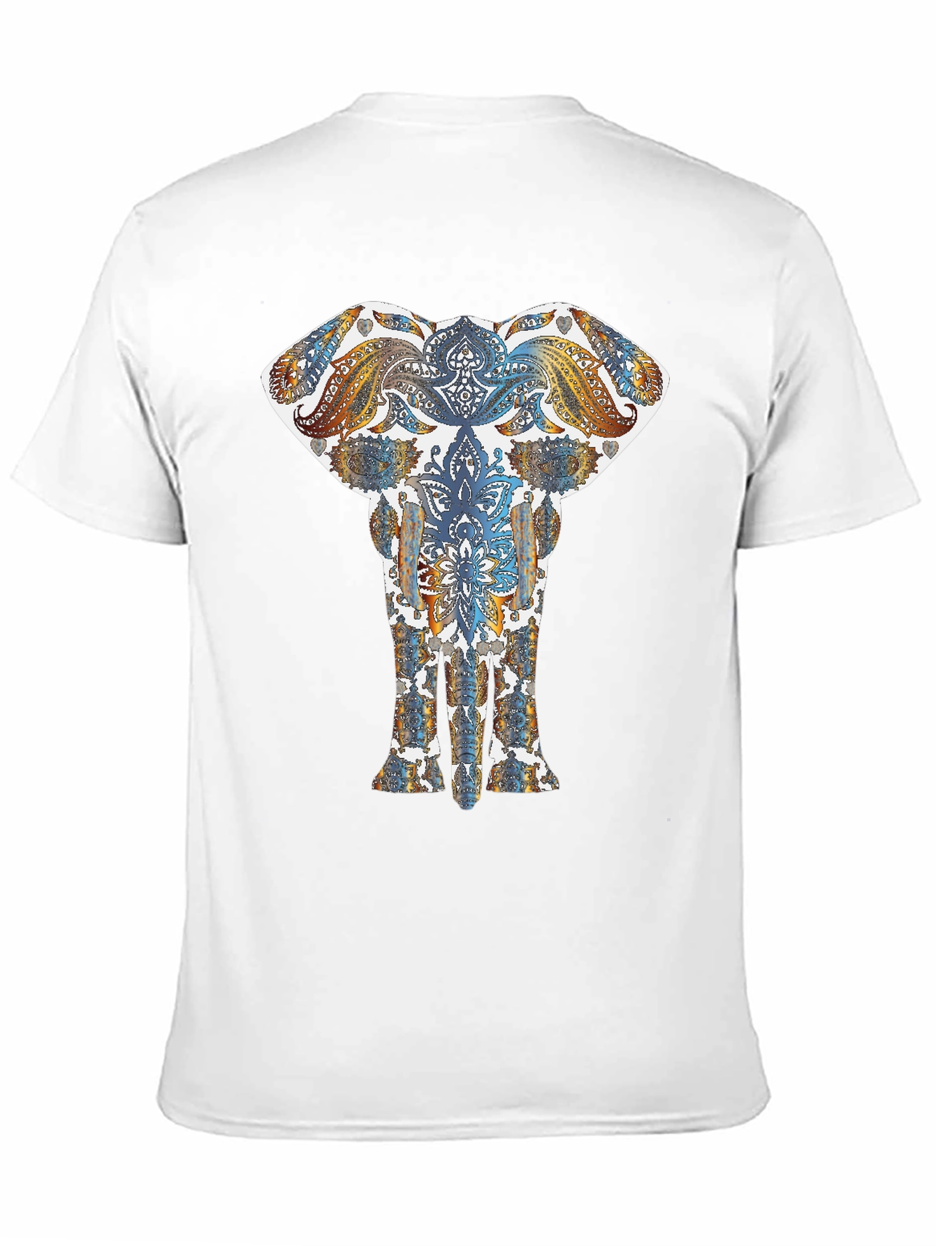 Elephant Mandala Graphic Black T-Shirt