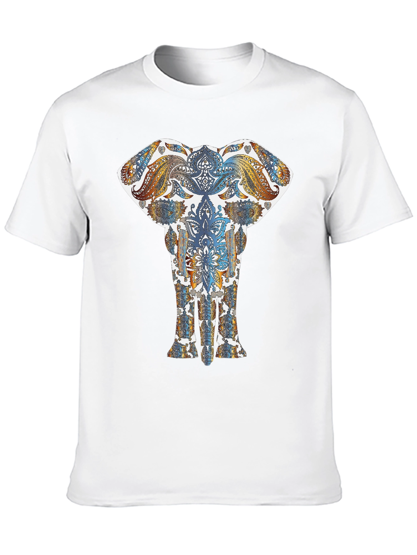 Elephant Mandala Graphic Black T-Shirt