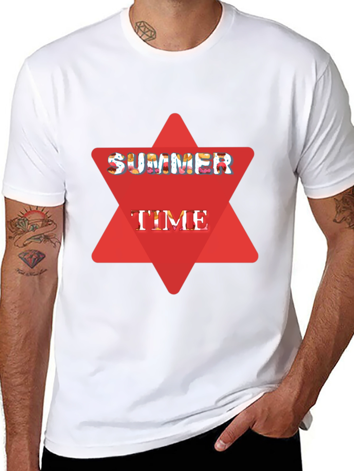 Summer Time Black Graphic T-Shirt