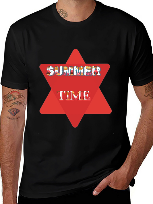 Summer Time Black Graphic T-Shirt