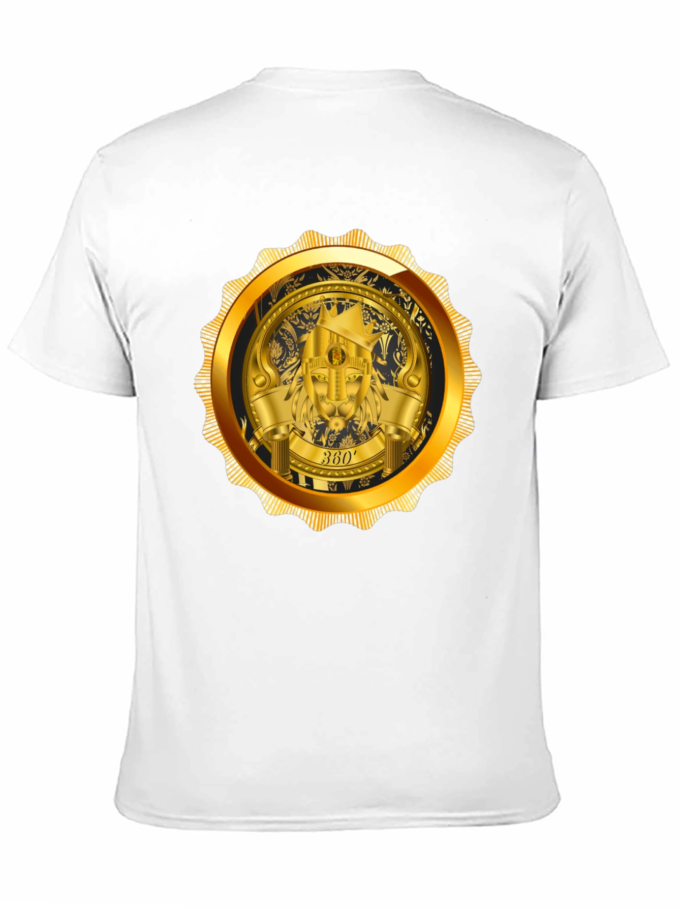 Gold Lion Emblem Black T-Shirt