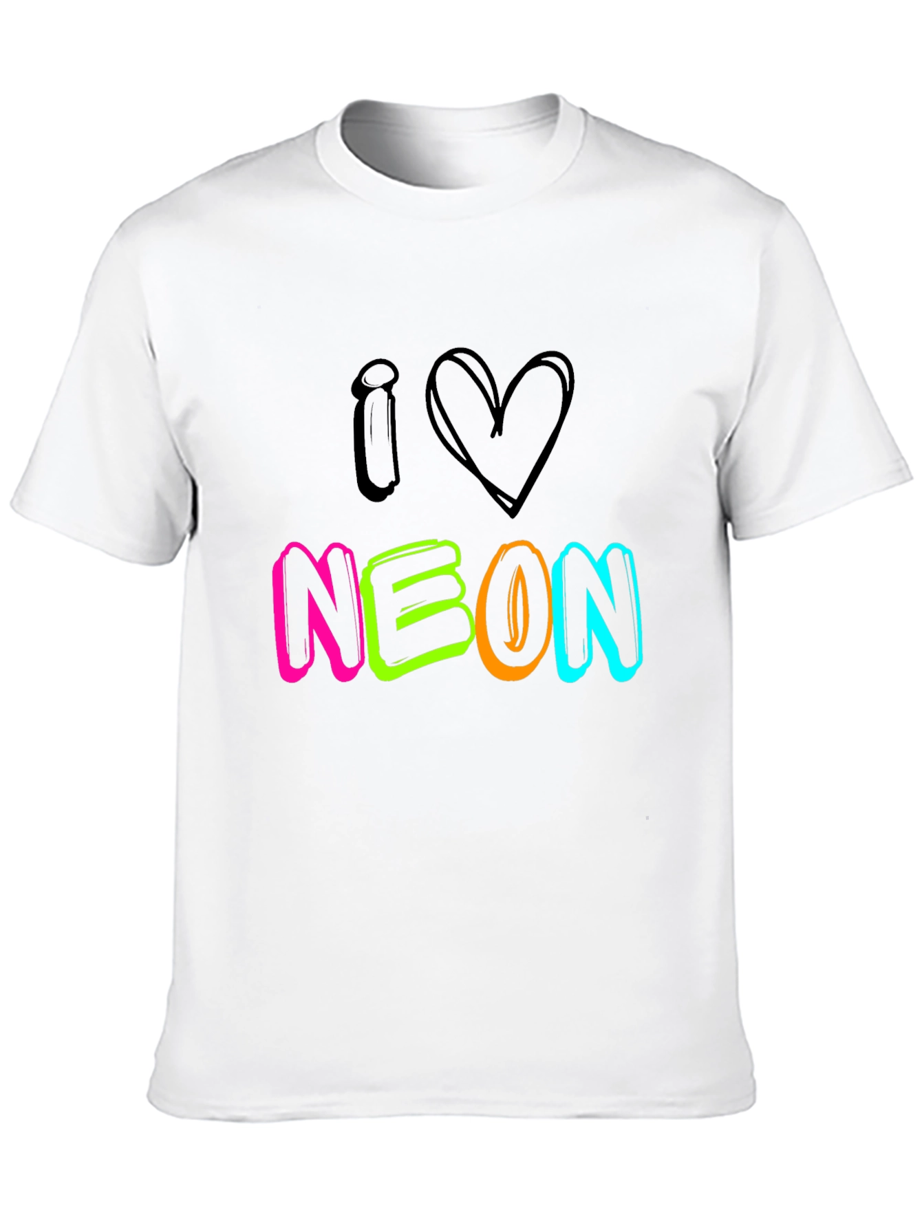 I Love Neon Black T-Shirt