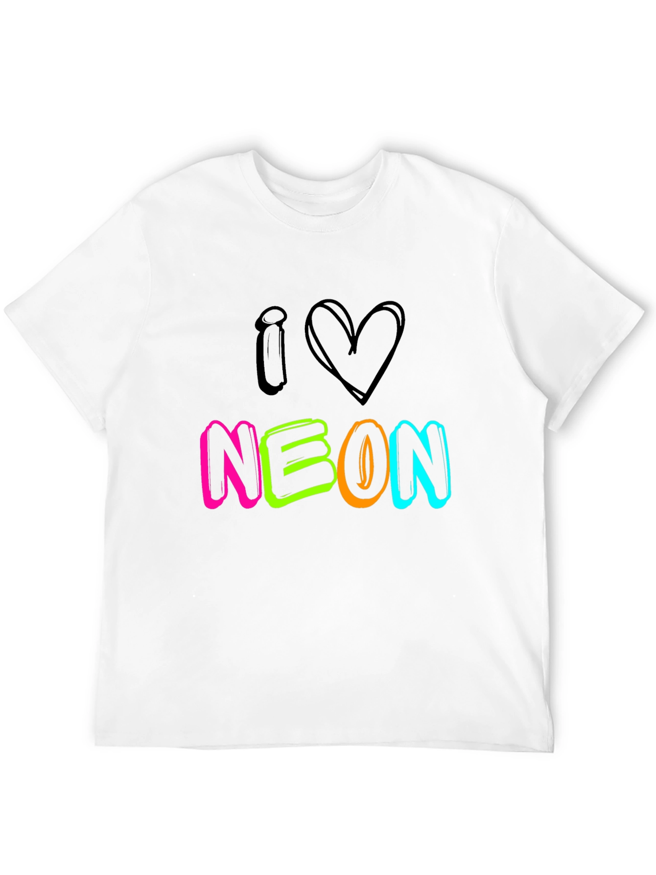 I Love Neon Black T-Shirt