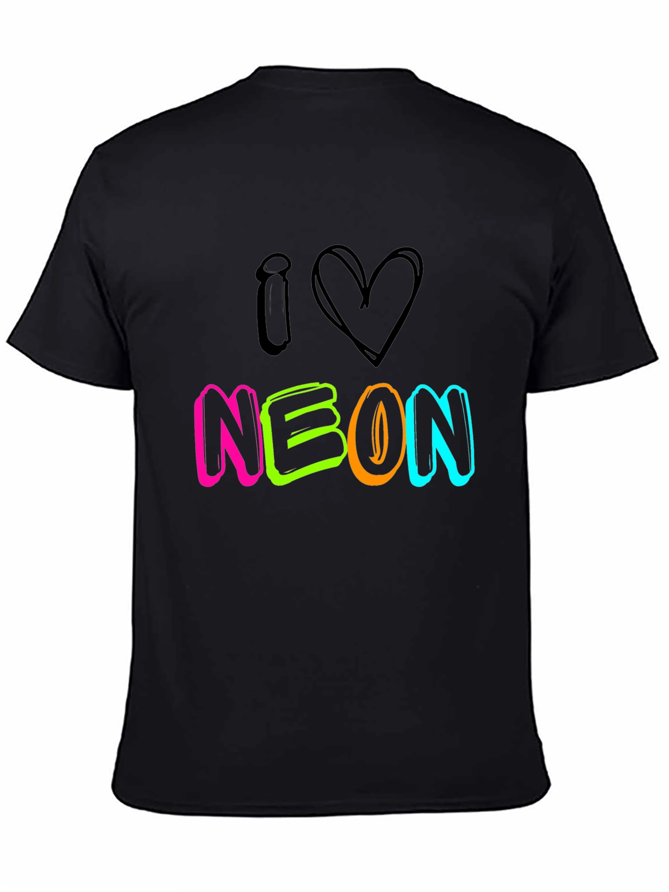 I Love Neon Black T-Shirt