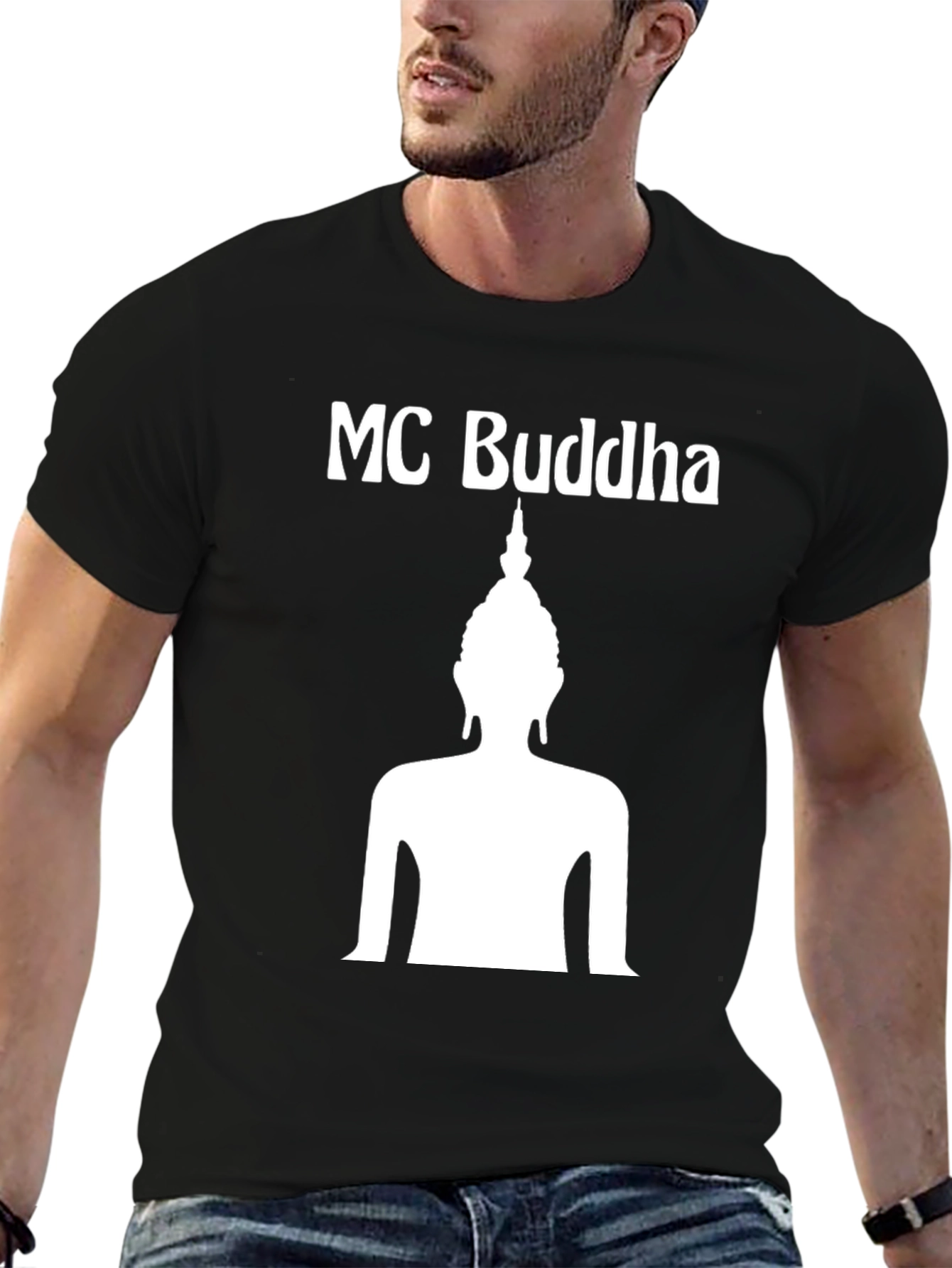 MC Buddha Graphic T-Shirt - Black