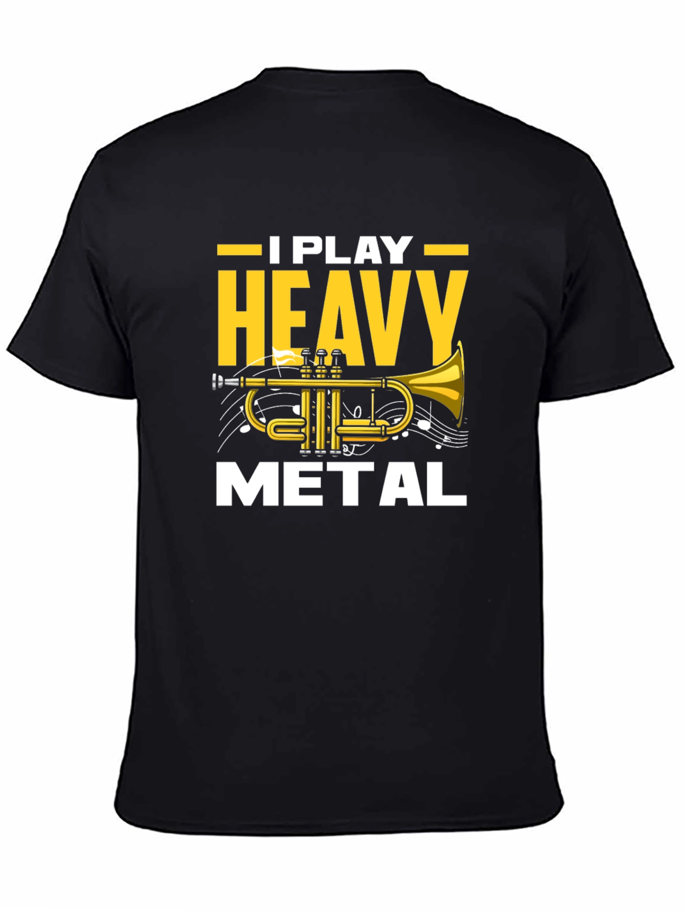 I Play Heavy Metal Trumpet Black T-Shirt