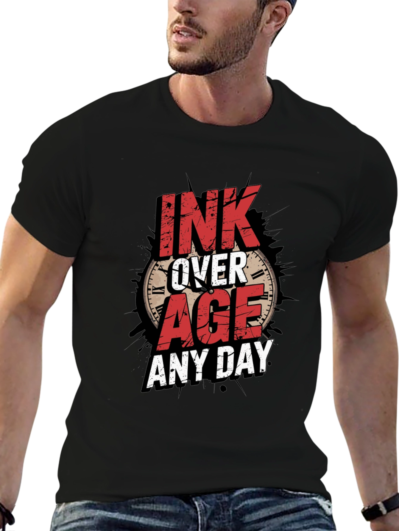 Ink Over Age Mens Graphic T-Shirt
