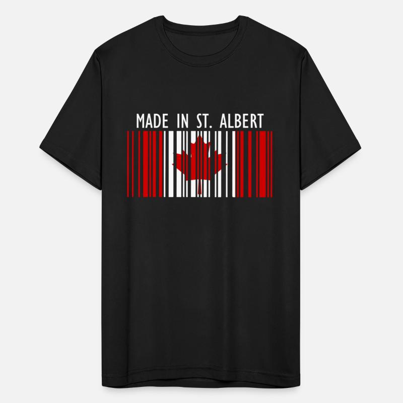 Made In St. Albert Barcode Canada Flag for Canadia