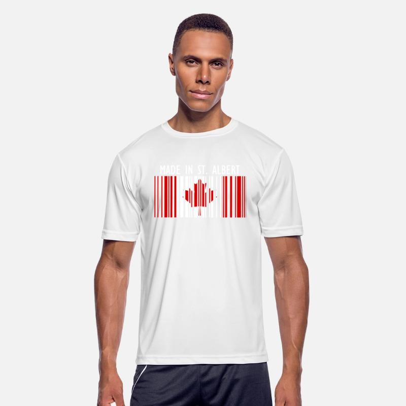 Made In St. Albert Barcode Canada Flag for Canadia