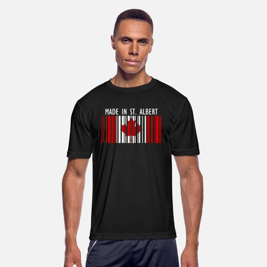 Made In St. Albert Barcode Canada Flag for Canadia