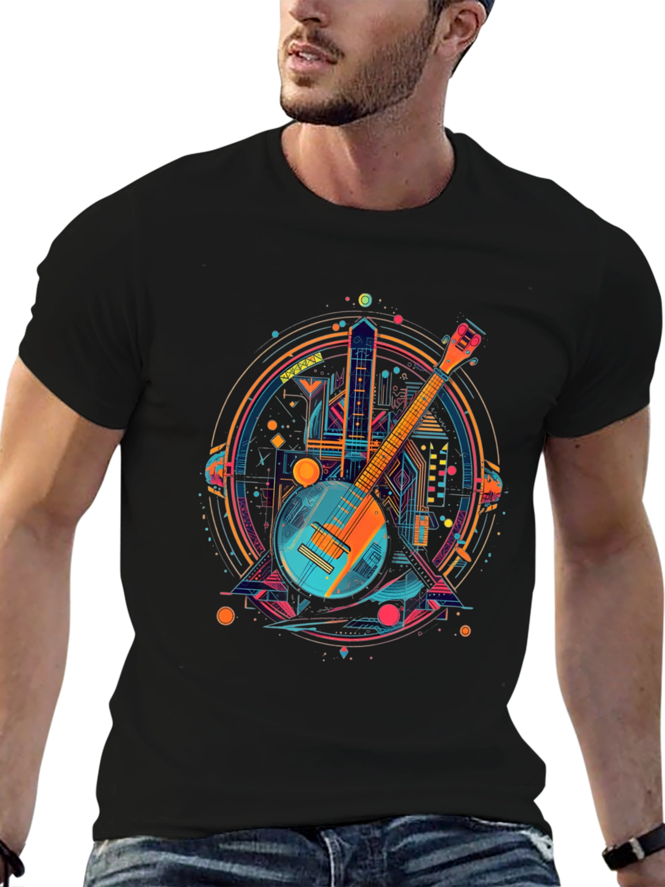 Abstract Banjo Graphic Tee