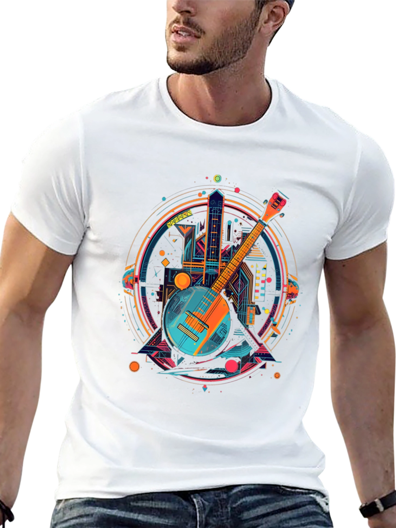 Abstract Banjo Graphic Tee