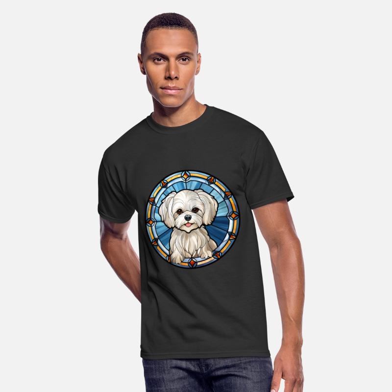 Maltese Dog Breed Watercolor Glass