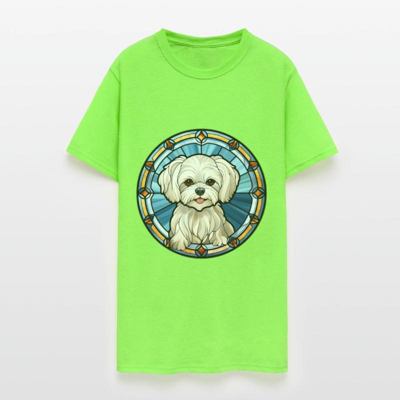 Maltese Dog Breed Watercolor Glass