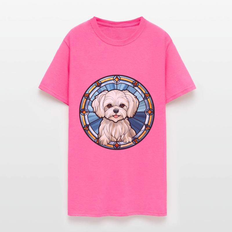 Maltese Dog Breed Watercolor Glass