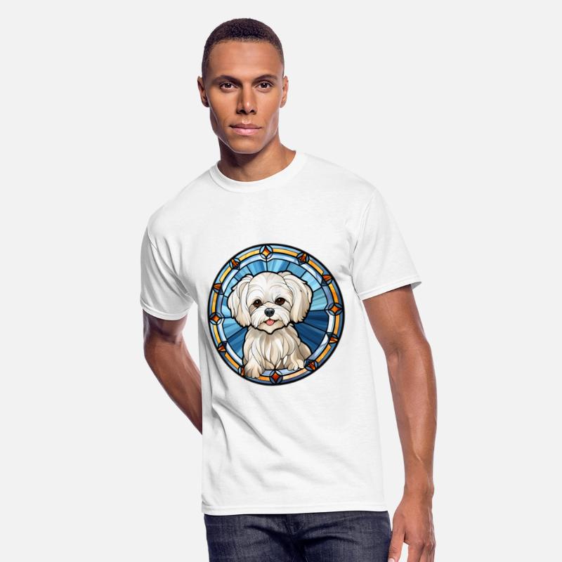 Maltese Dog Breed Watercolor Glass