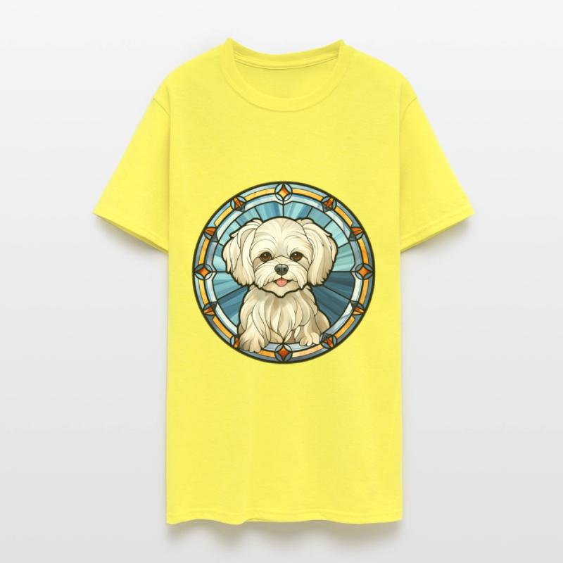 Maltese Dog Breed Watercolor Glass