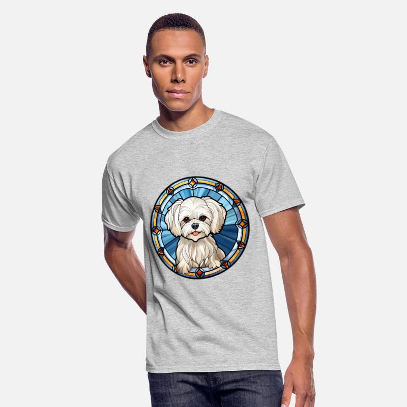Maltese Dog Breed Watercolor Glass