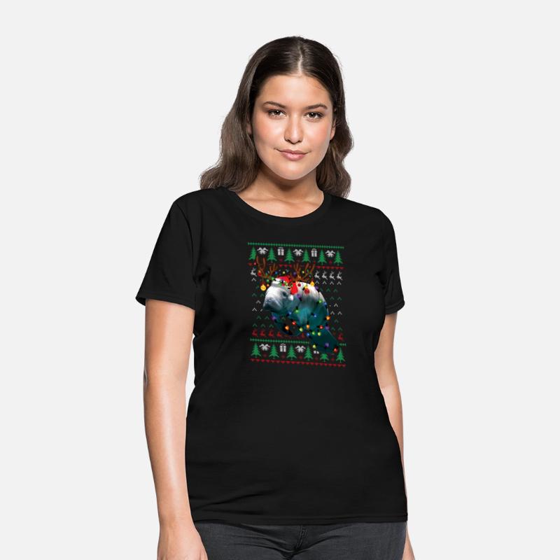 Manatee Light Reindeer Pajama Ugly