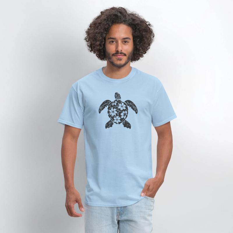 Marine Turtle Floral Silhouette
