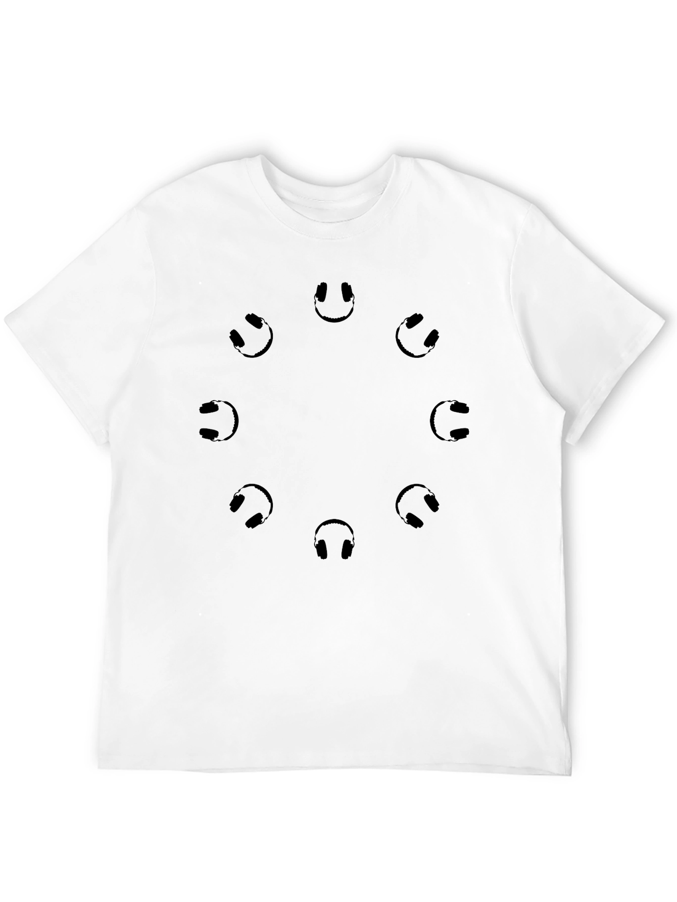 Headphone Circle Black T-Shirt